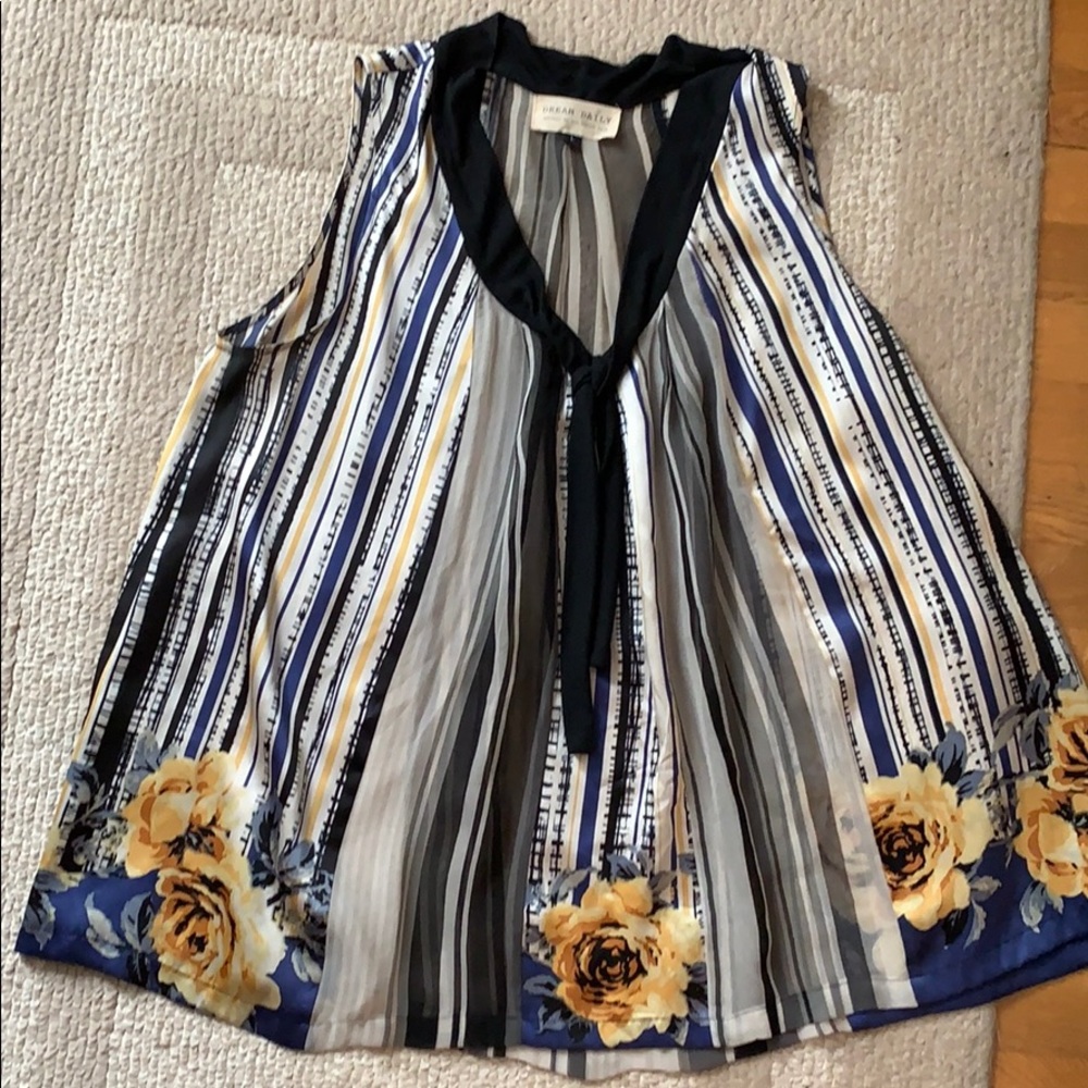 Anthropologie sheer flouncy top